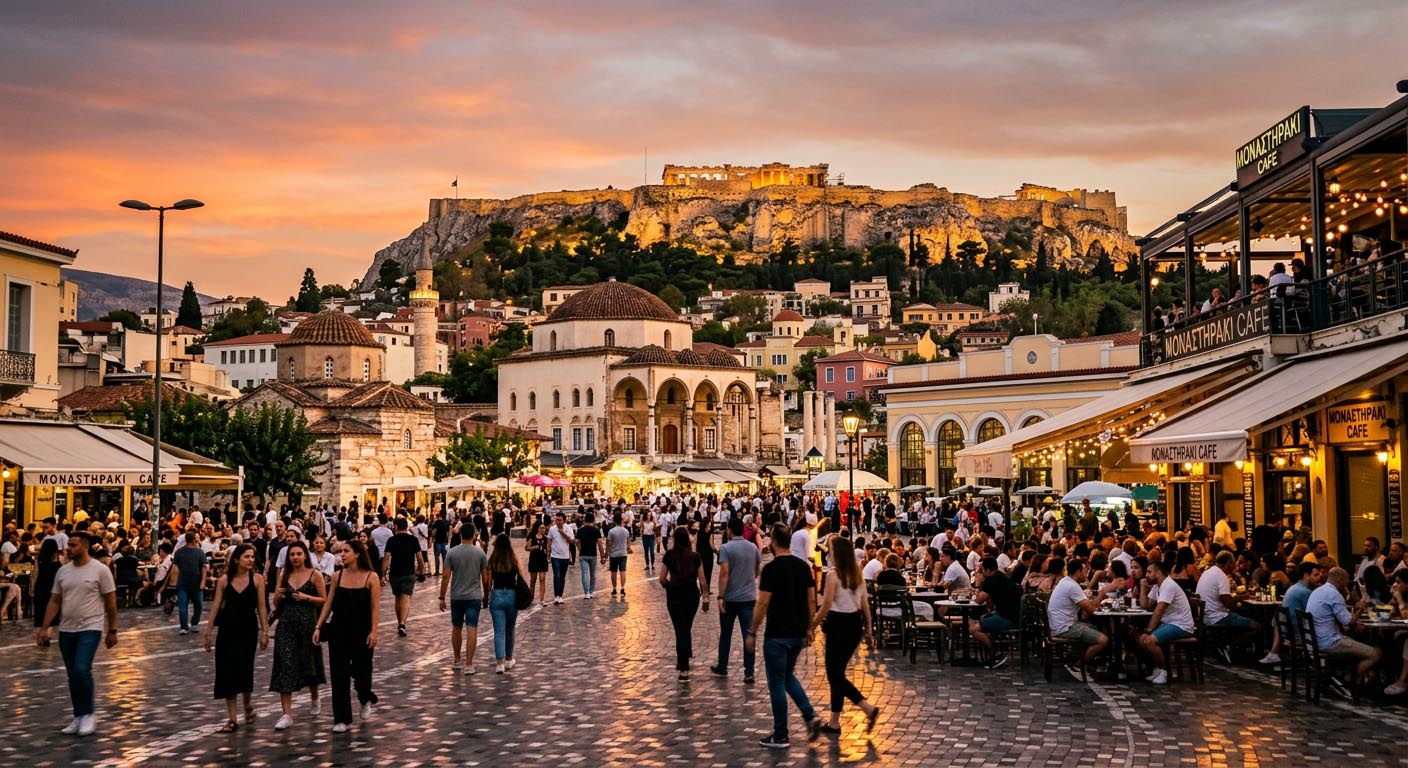 Monastiraki i Psiri: Targi staroci, street art i tętniące życiem nocne Ateny