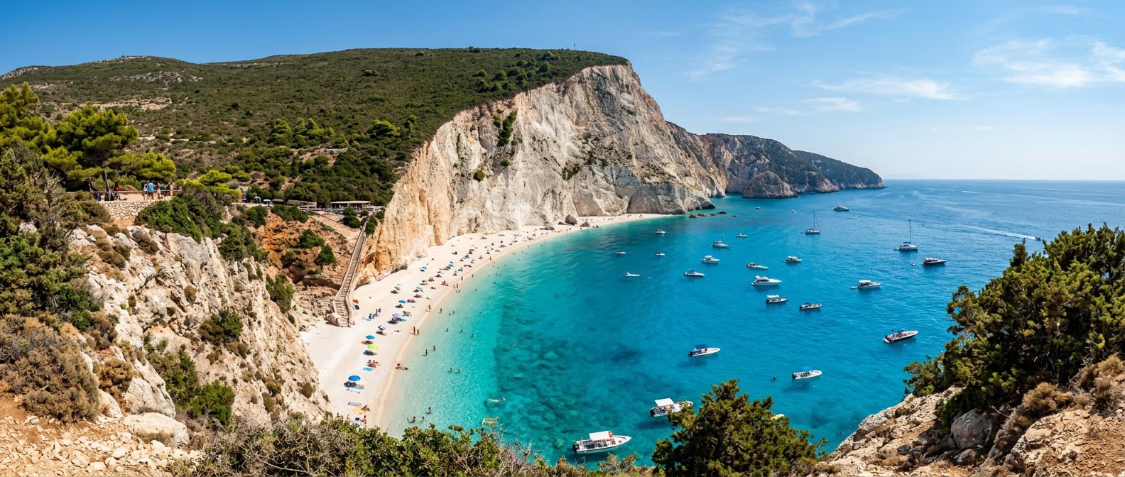 Plaża Egremni i Porto Katsiki na Lefkadzie – turkusowa woda i potężne urwiska