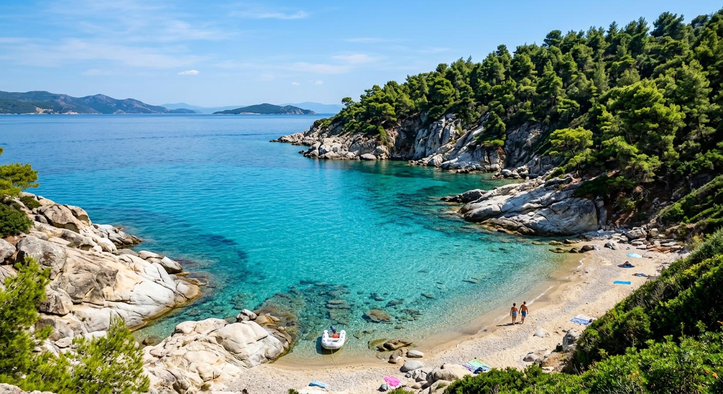 Półwysep Sithonia na Chalkidiki – dzikie zatoczki, kempingi i krystaliczne morze